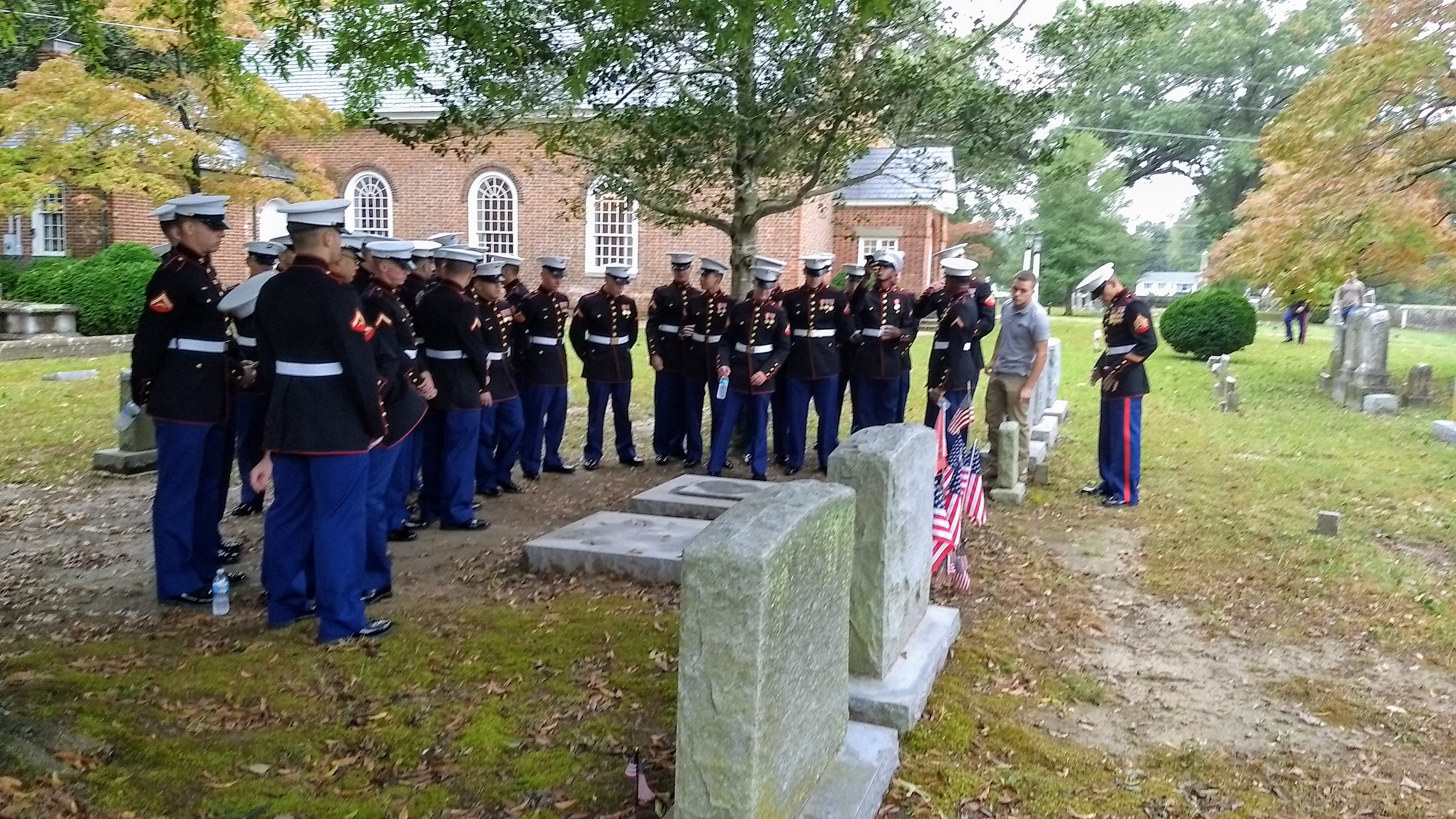 Marines honor Chesty Puller at his Saluda Va grave, 2017